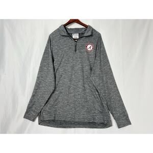 Champion Alabama Crimson Tide Gray Quarter Zip Performance Jacket Size Large